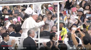 長崎での教皇フランシスコ